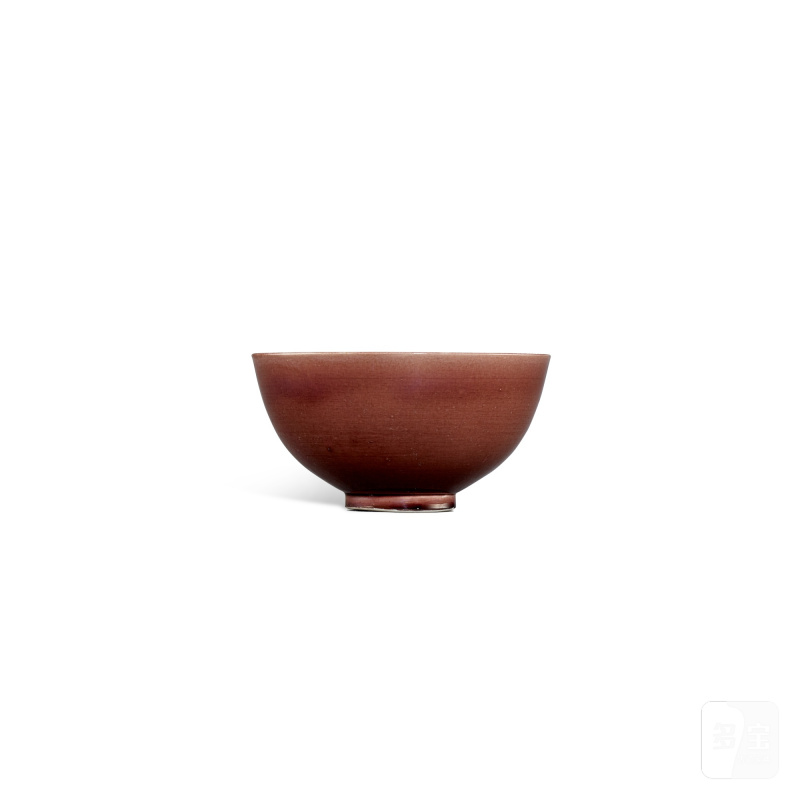 An aubergine-glazed bowl, Mark and period of Tongzhi | 清同治 茄皮紫釉盌 《大清同治年製》款 - 图1